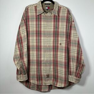 Tommy Hilfiger Ranger Vintage Men’s Plaid Long Sleeve Button-Up XL